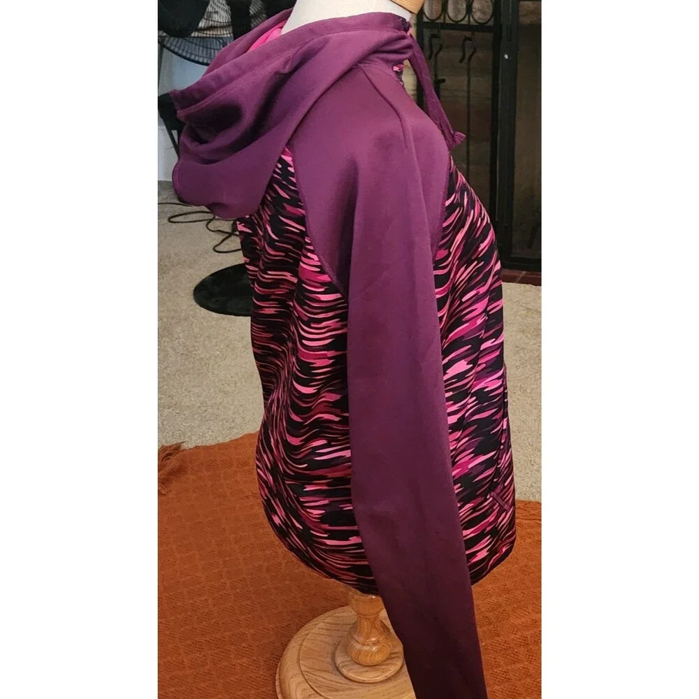 Nike Hoodie Pullover Womens Large Pink Purple Camo Therma Fit Large